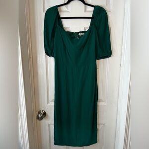 Reformation Elegant Green Dress Size 10 NWT.